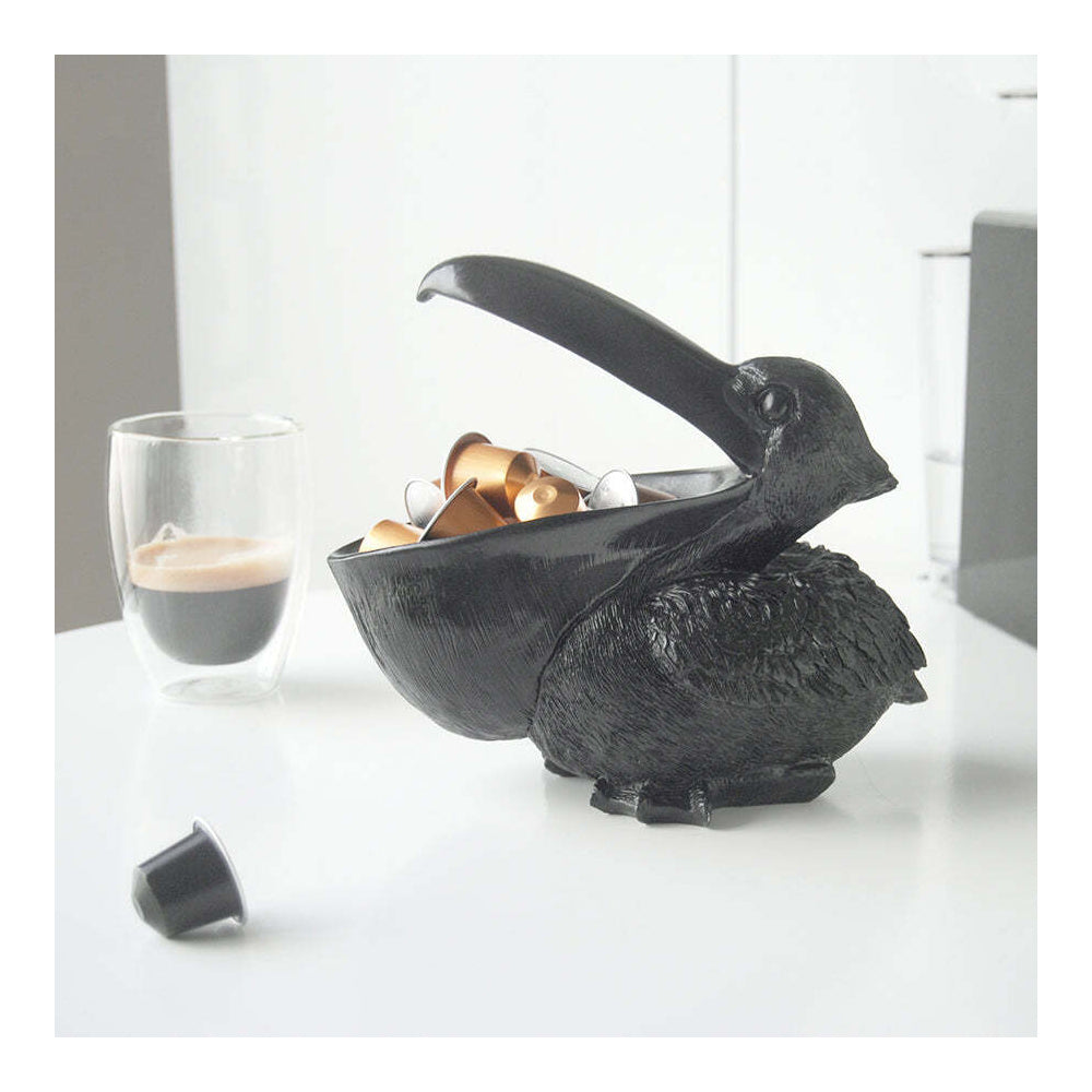 White Moose Resin Pelican Bowl Home/Kitchen Ornament Display Decor Black — image 2