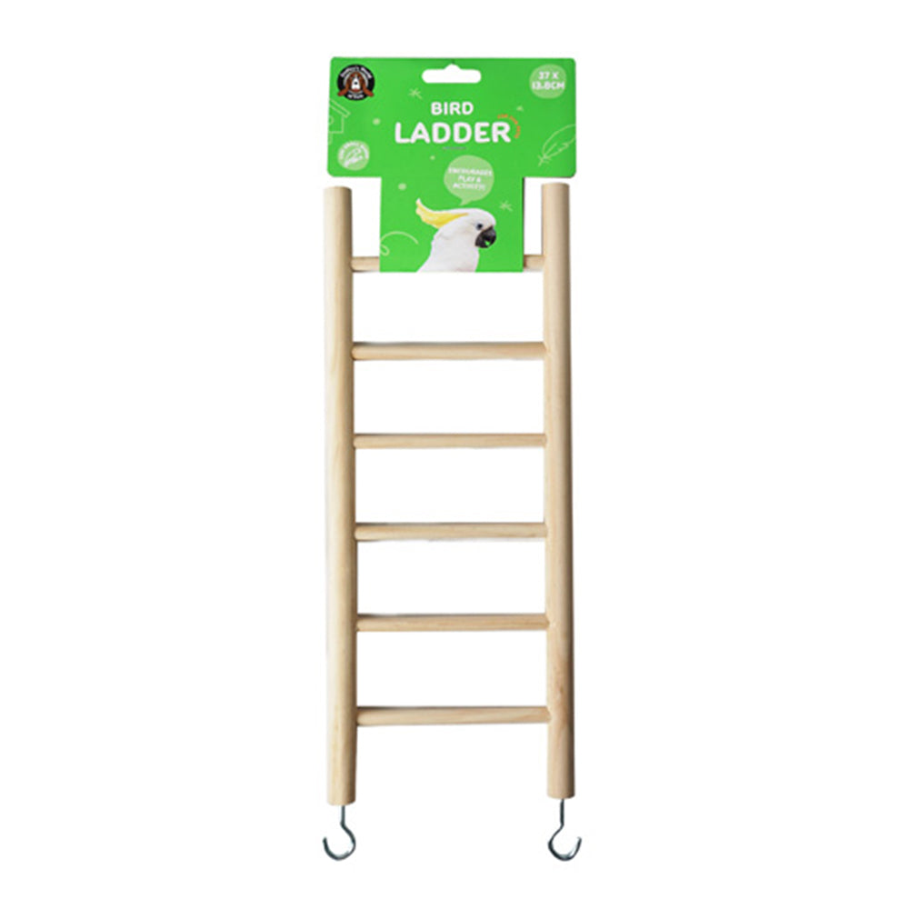 Dudley's World of Pets Wooden Ladder Bird Cage Interactive Play Toy — S Large