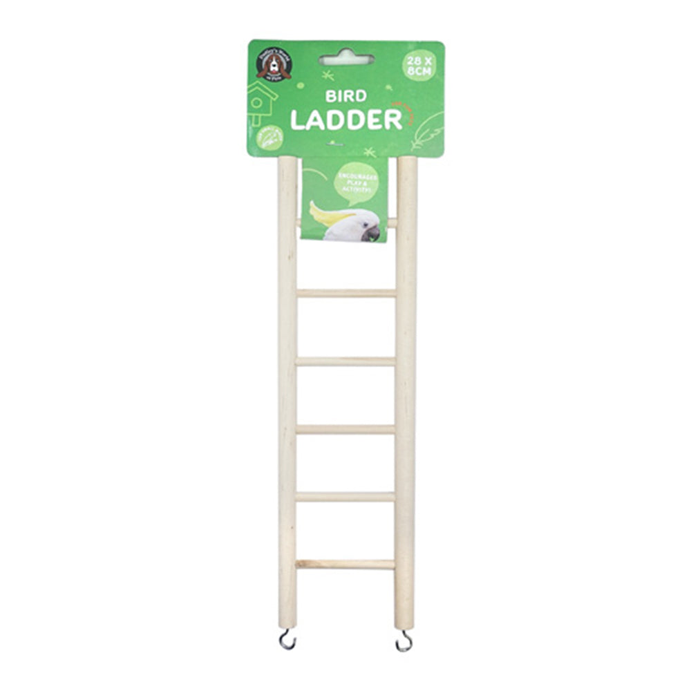 Dudley's World of Pets Wooden Ladder Bird Cage Interactive Play Toy — S Small