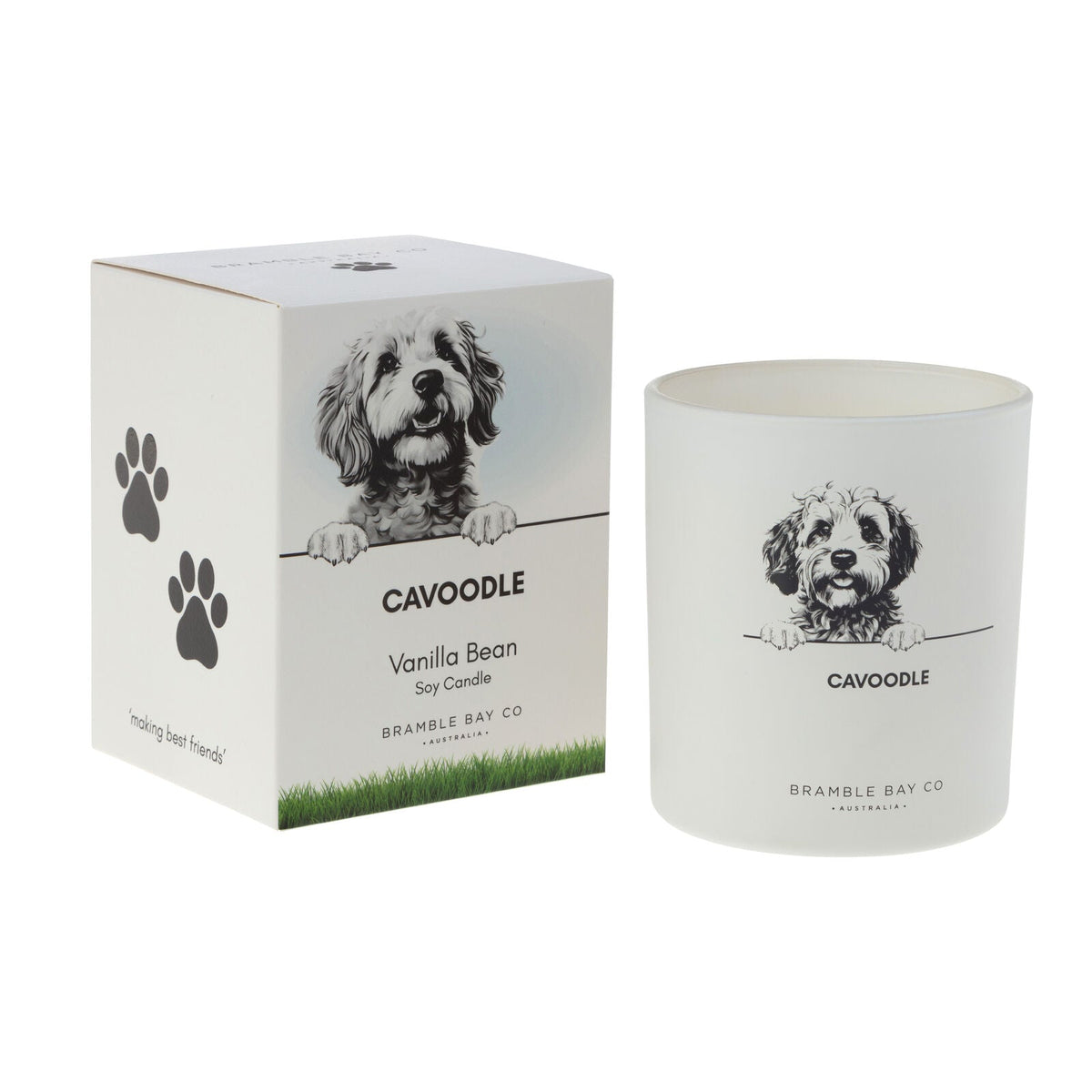 Bramble Bay Cavoodle Soy Candle Warm Vanilla Scented Home Fragrance 300g (2 Pack) — image 2