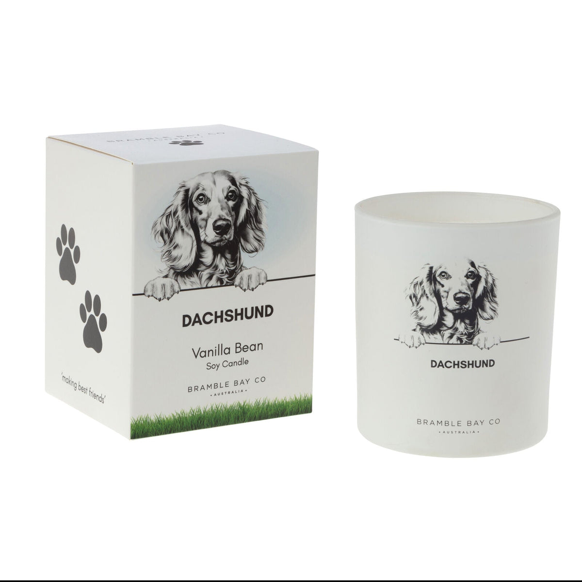 Bramble Bay Dachshund Soy Candle Warm Vanilla Scented Home Fragrance 300g (2 Pack) — image 2