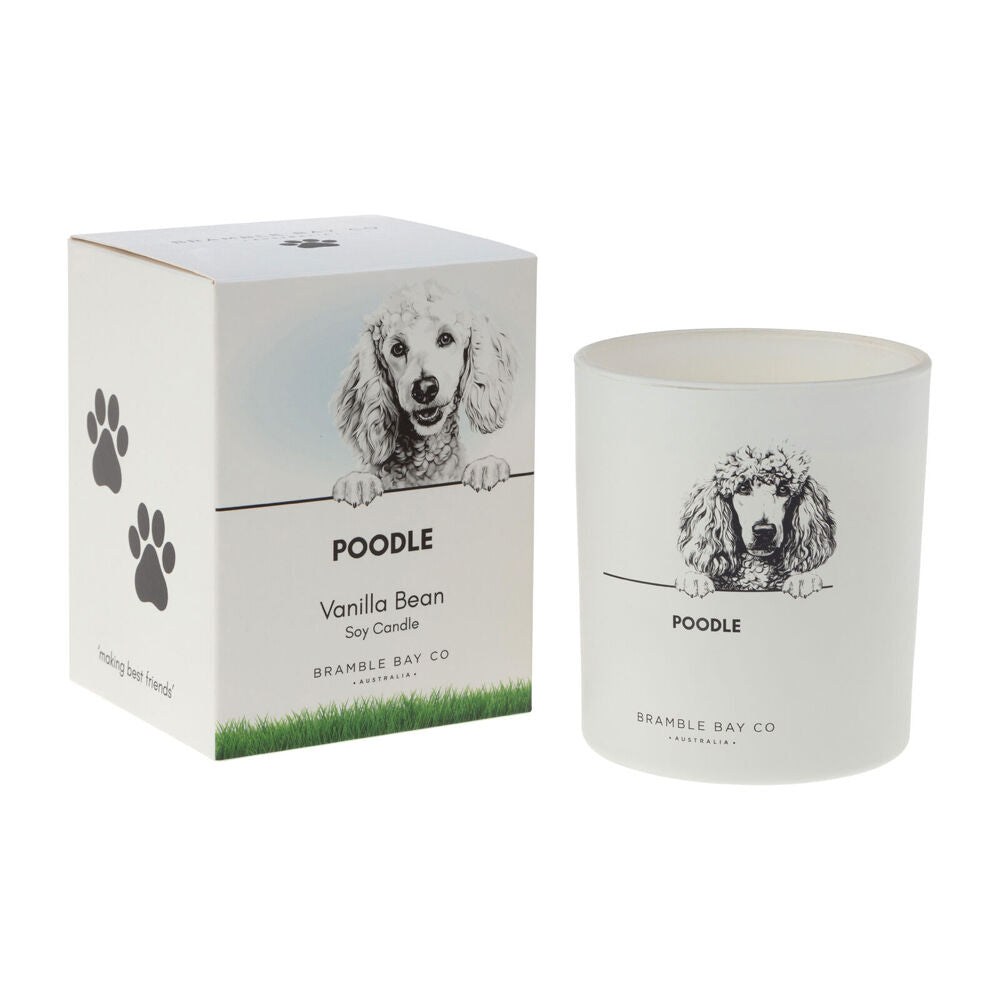 Bramble Bay 300g Poodle Soy Candle Warm Vanilla Scented Home Fragrance
