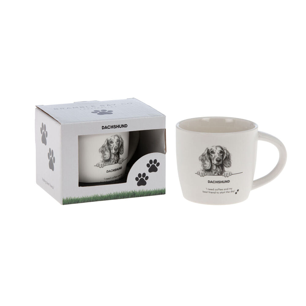 Bramble Bay White Dachshund Dog Print Novelty/Coffee Mug — image 2
