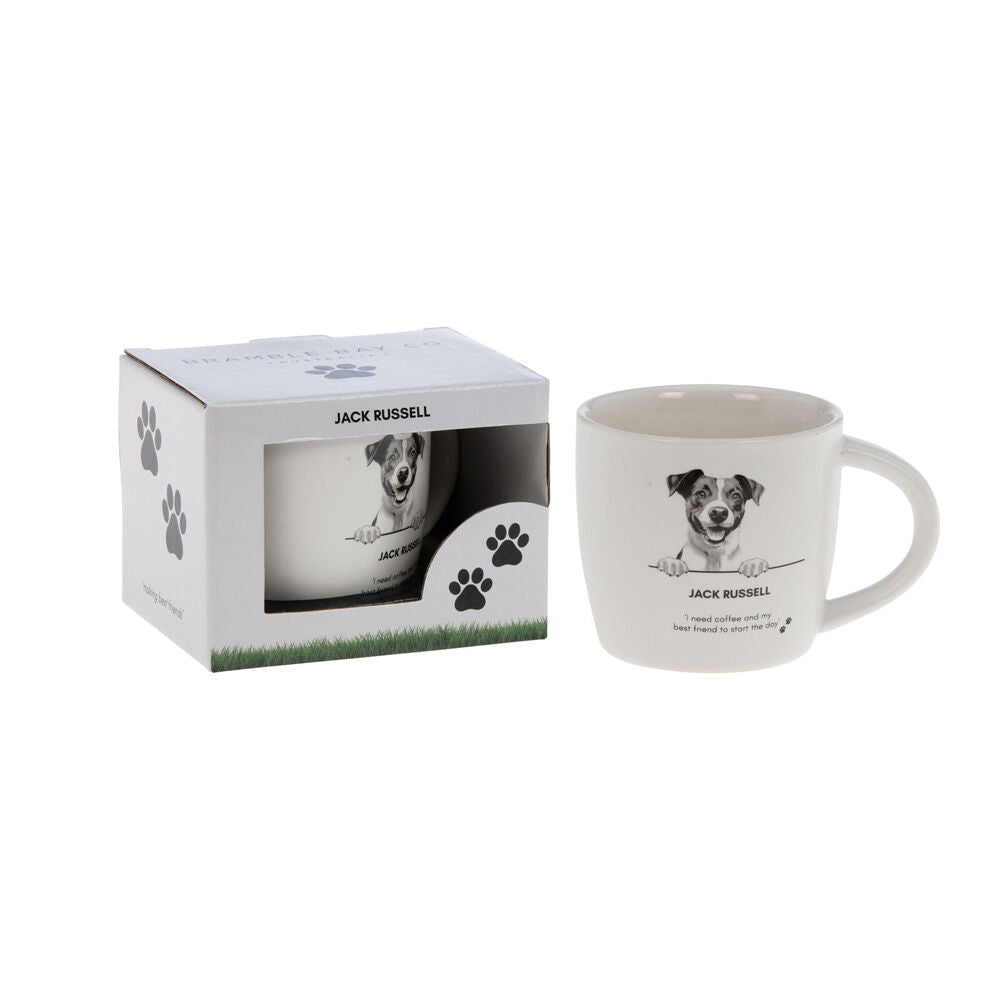 Bramble Bay White Jack Russell Dog Print Novelty/Coffee Ceramic Mug — image 2
