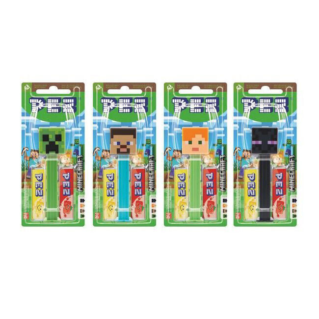 Pez Minecraft Dispenser Flavoured Lollies Assorted 17g Sweets Confectionery (12 Pack) — image 2