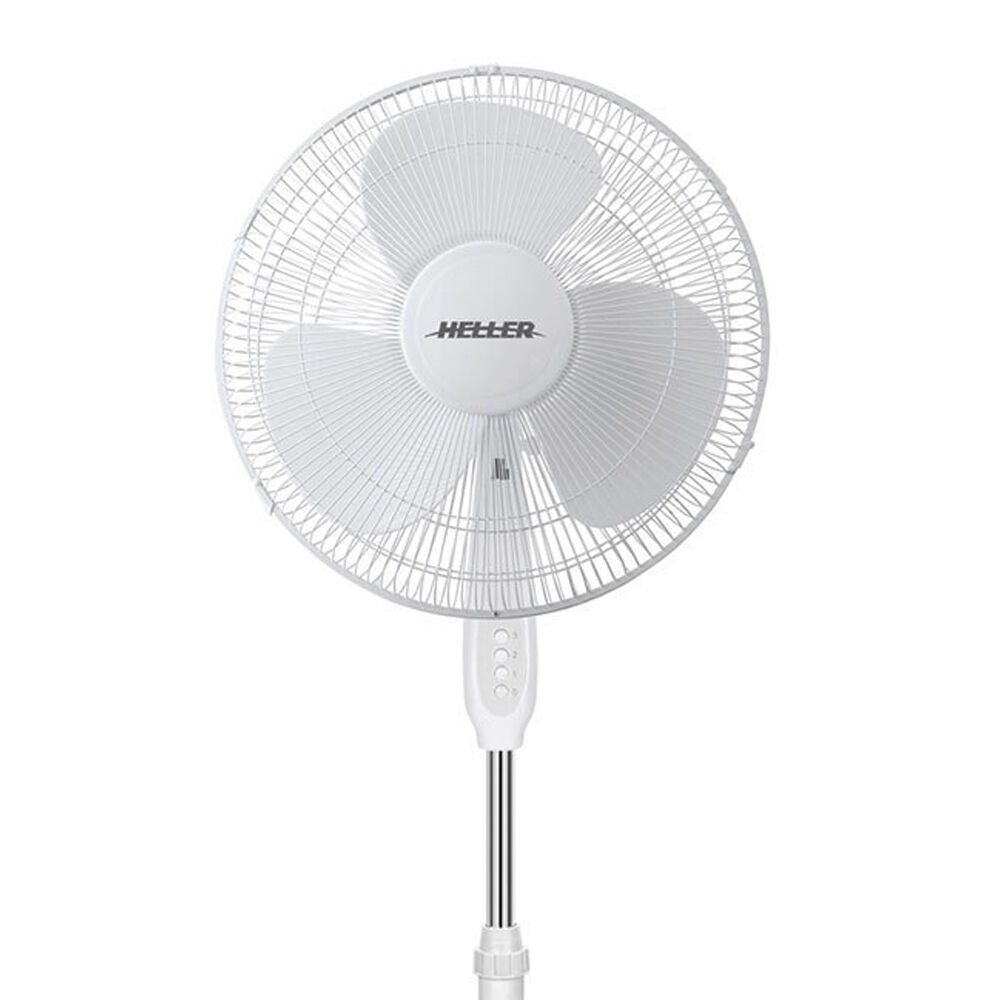 Heller 40cm Pedestal Floor Fan Oscillating/3 Speed/Tilt/Air Cooling/Cooler White — image 2