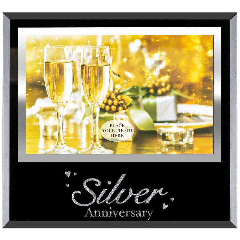 LMD 25th Silver Anniversary 6x4 Inch Keepsake Novelty Photo Picture Frame Gift