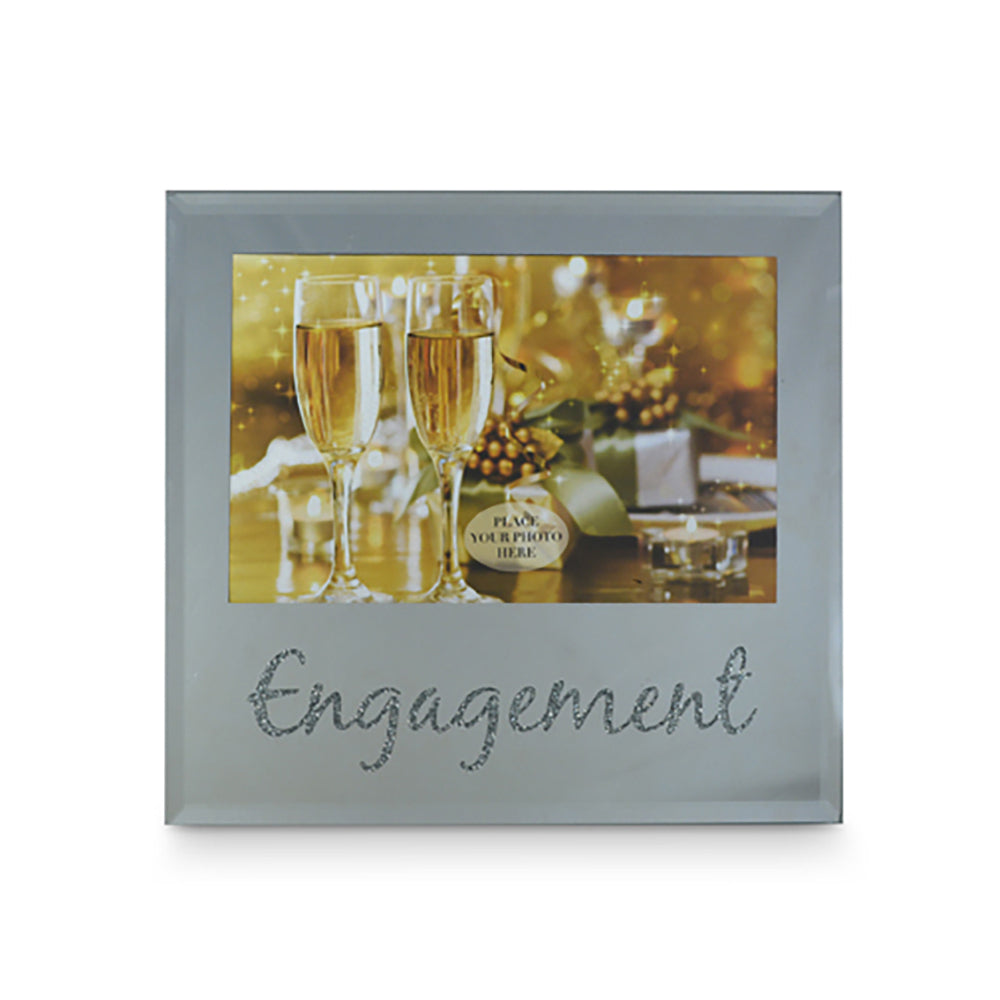 LMD Engagement Silver Text 6x4 Inch Keepsake Novelty Photo Picture Frame Gift