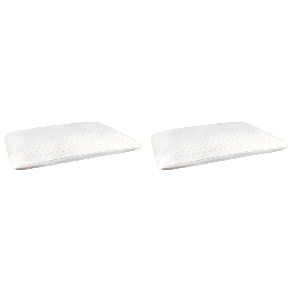 Jason Commercial Breeze Air Latex Conforming Bed Sleeping Pillow 40x65x12cm (2 Pack)