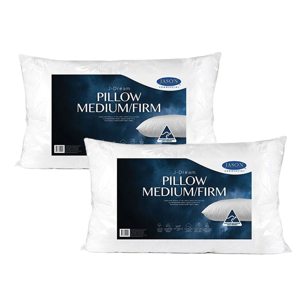Jason Commercial J-Dream Microblend Medium Firm Pillow Standard 48x73cm (2 Pack)