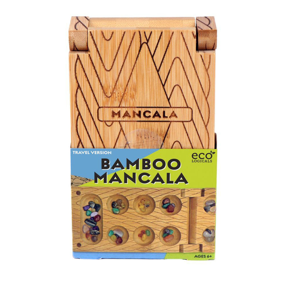 Project Genius Bamboo Mancala Kids Tabletop Portable Travel Game Toy 6y+