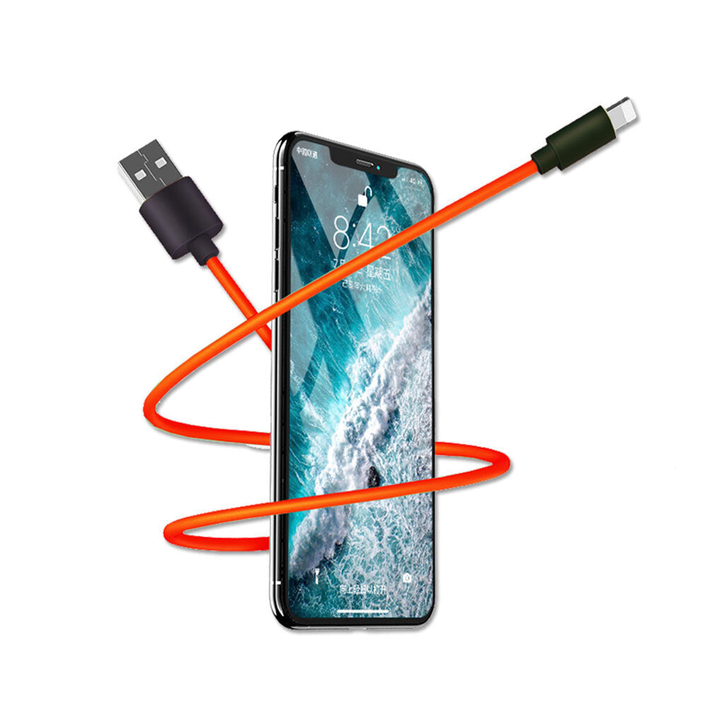 Philex 1m Silicone 2A Charge/Sync 8 Pin Cable to USB for Apple iPhone Red (2 Pack) — image 4