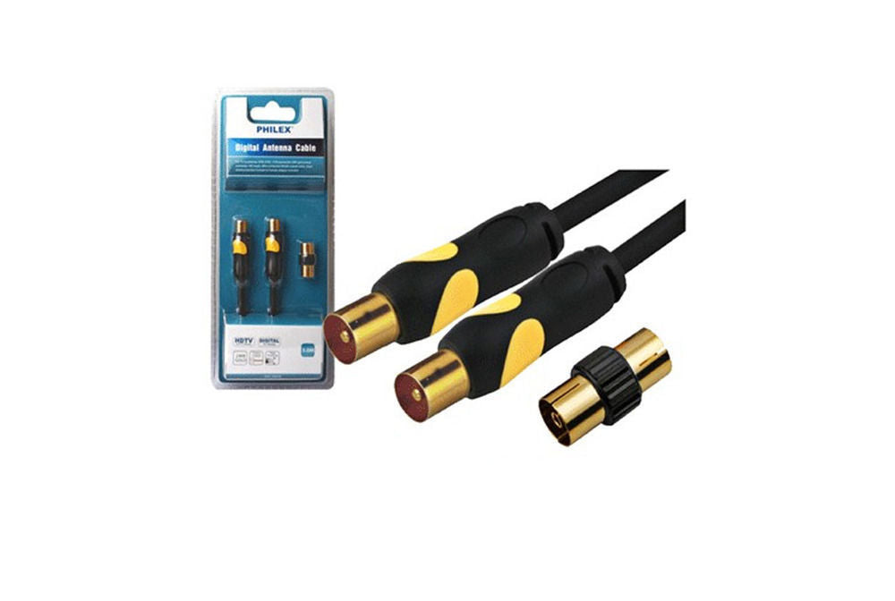 Philex 3m Digital TV Antenna RG59 Coax Cable w Female to F Aerial Coaxial Cord Lead HD