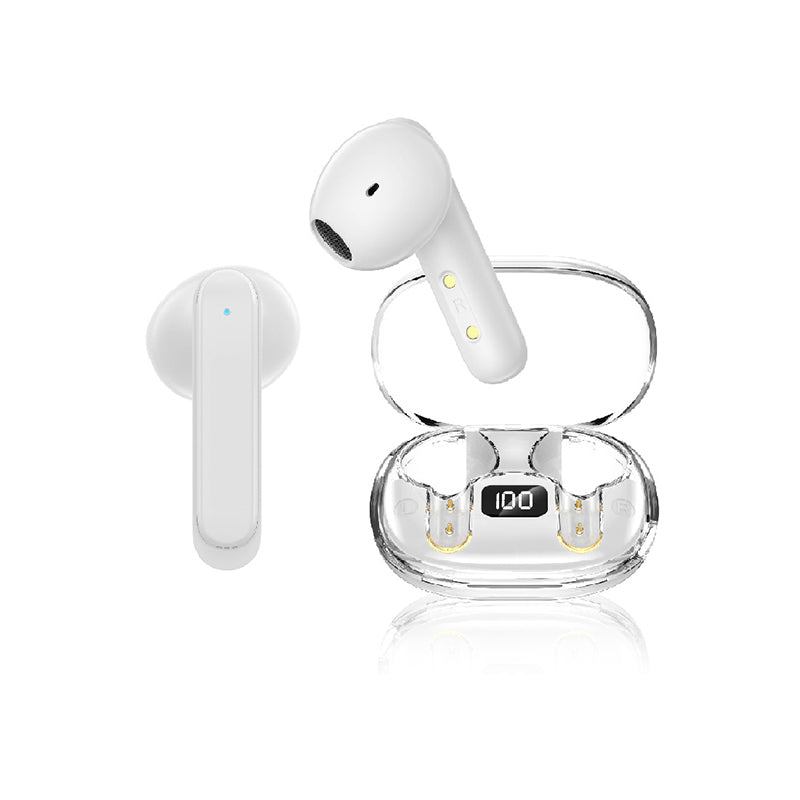 Philex True Wireless Earbuds w/ Charging Case And LED Display 300mAh White — image 2