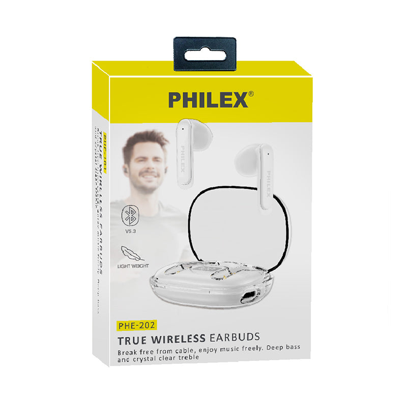 Philex True Wireless Earbuds w/ Charging Case And LED Display 300mAh White — image 3