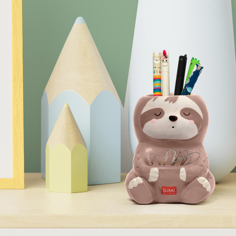 Legami Desk Friends Ceramic Pen/Ballpen Pencil Holder Storage Stationery Sloth