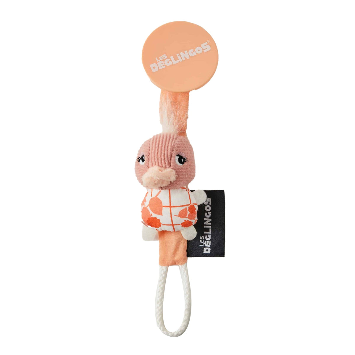 Les Deglingos Baby Pomelos The Ostrich 20cm Dummy Clip Pacifier/Soother Holder