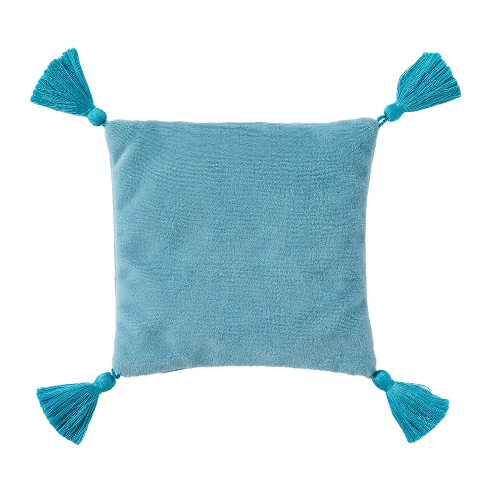 Pilbeam Living 13cm Cotton Velvet Filled Sachet w/Tassels Accessory Storage Teal