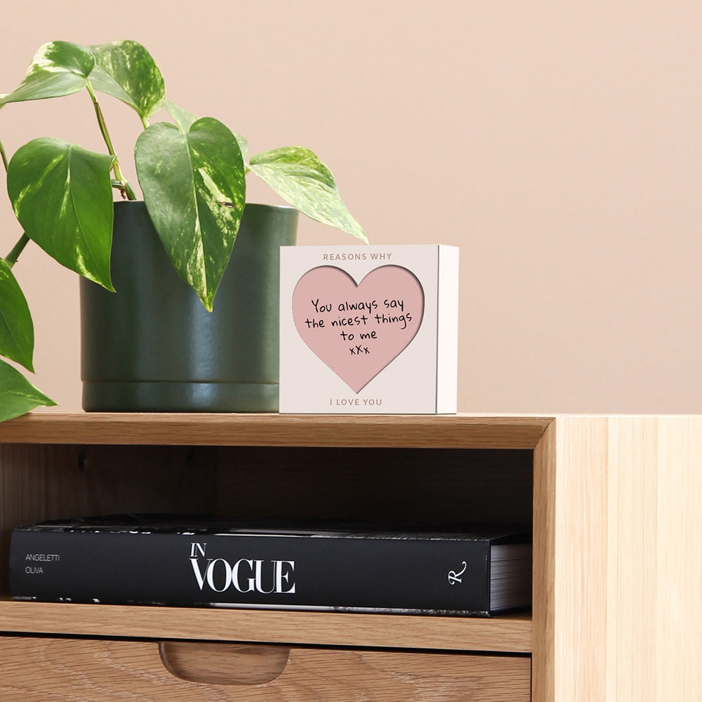 Pikkii Reasons I Love You Slide Box Personalised/Customised Note Decor 10.5cm — image 5