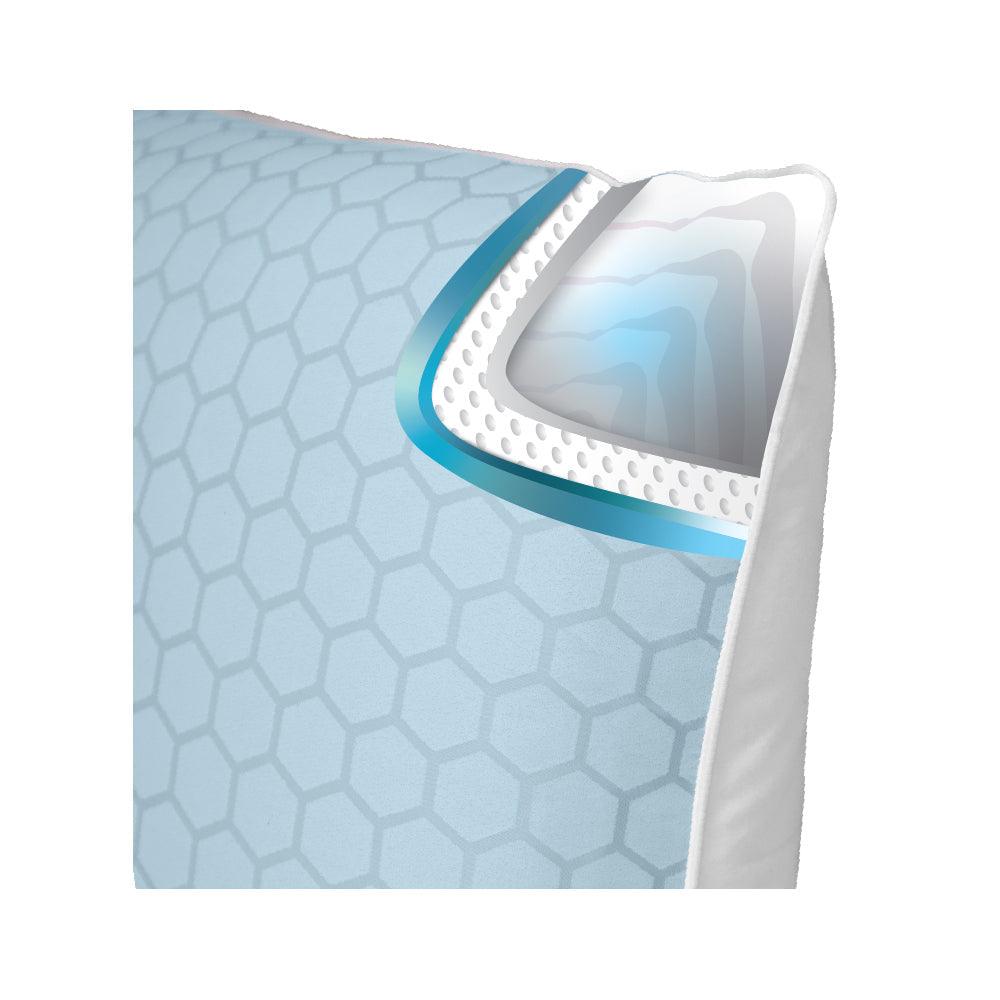 Ardor Cooling PCM Memory Foam Soft Comfort Sleeping Pillows 48x73cm White — image 3