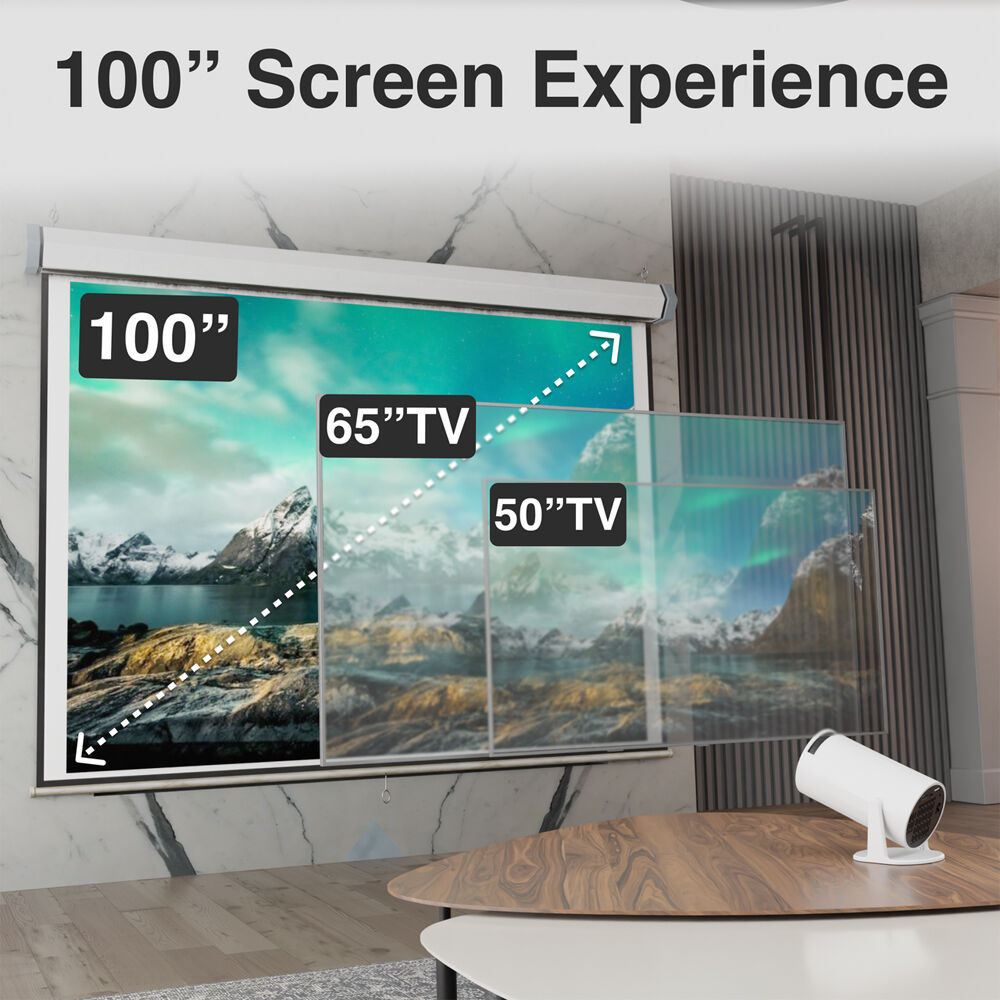 Laser White 100in Multi-Angle Tube Android LED Projector Expansive Screen — image 7