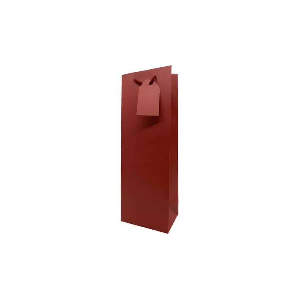 Winex Wine Bottle Paper Bag Gift Wrapping Party Packaging Holder (12 Pieces) — Burgundy