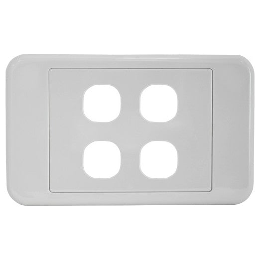 Generic 4 Gang Wall Plate Light Switch Wallplate Cover Mech Insert Clipsal Style