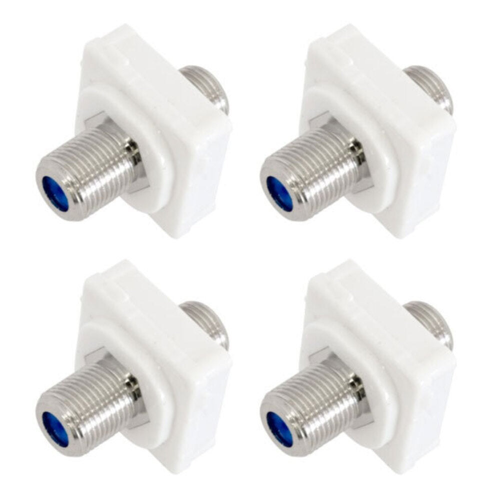 Pro2 PK4640 TV Antenna Jack F type to F Insert to Suit Clipsal Wall Plate (4 Pack)