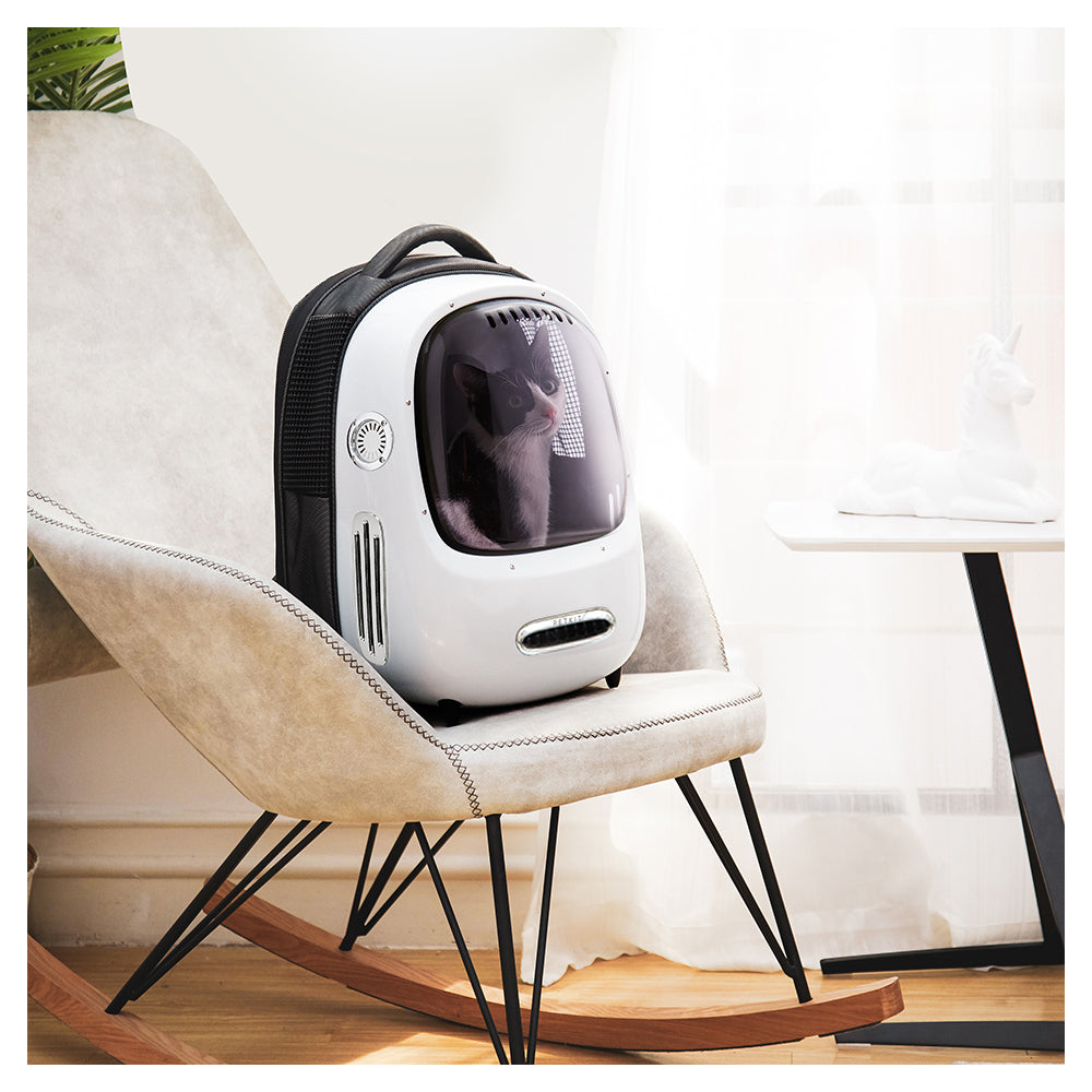 Petkit Breezy Smart Cat/Dog/Pet Carrier Backpack w/Built in Fan/Light - White — image 4