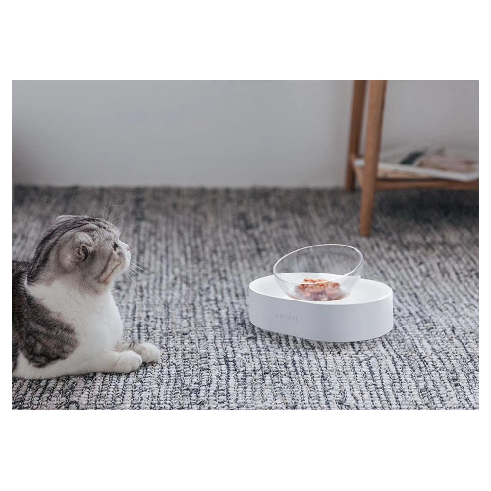 Petkit Fresh Nano Adjustable Single Cat/Dog/Pet Feeding Bowl Set Feeder Clear — image 3