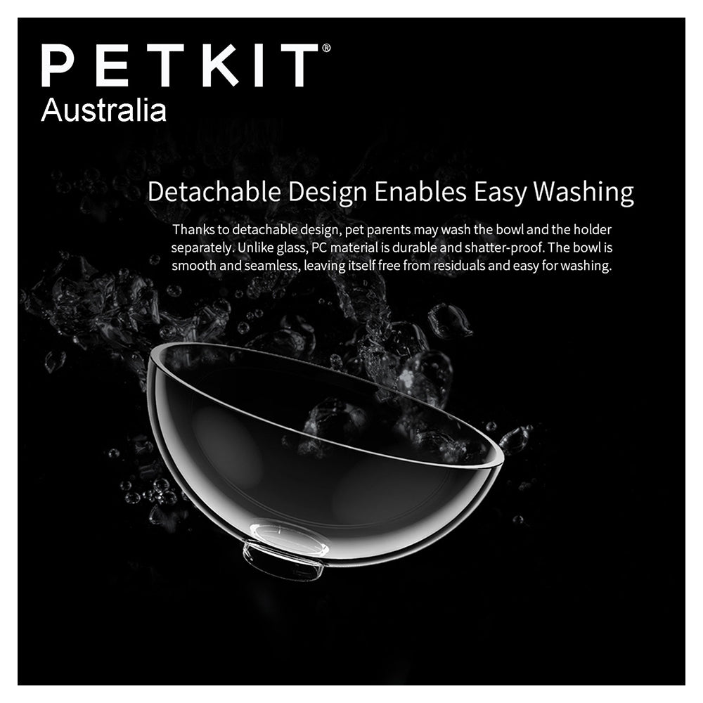 Petkit Fresh Nano Adjustable Single Cat/Dog/Pet Feeding Bowl Set Feeder Clear — image 6
