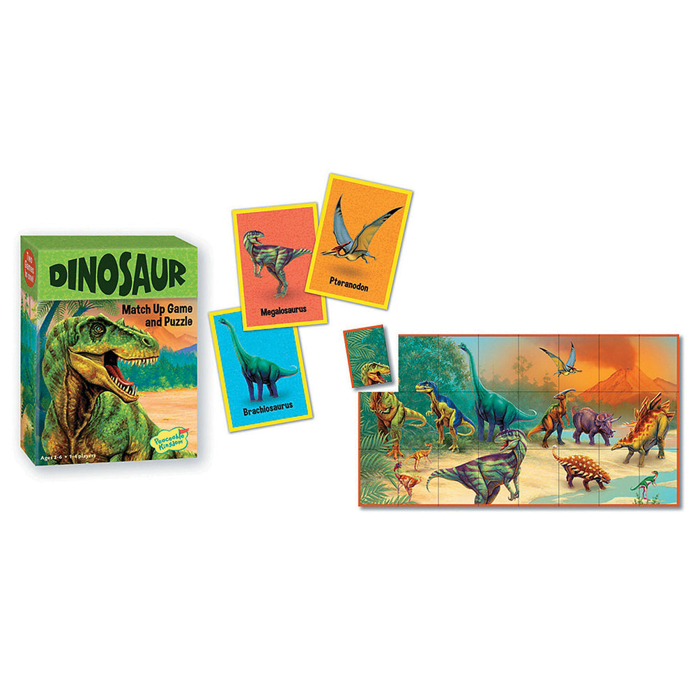 Peaceable Kingdom Dinosaurs 1-4 Player Kids/Children Match Up Puzzle Game 2y+ — image 2