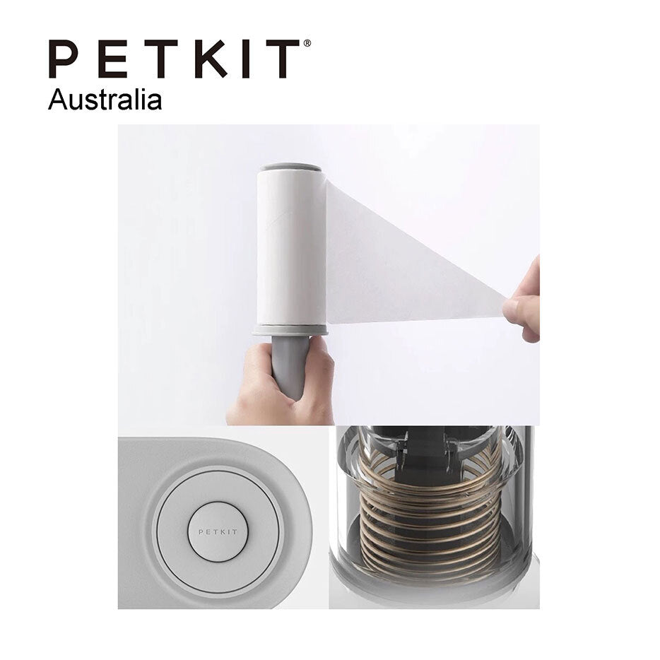 Petkit Retractable Storage Lint Roller w/ Push On Handle 22cm Remove Hair/Fur — image 3