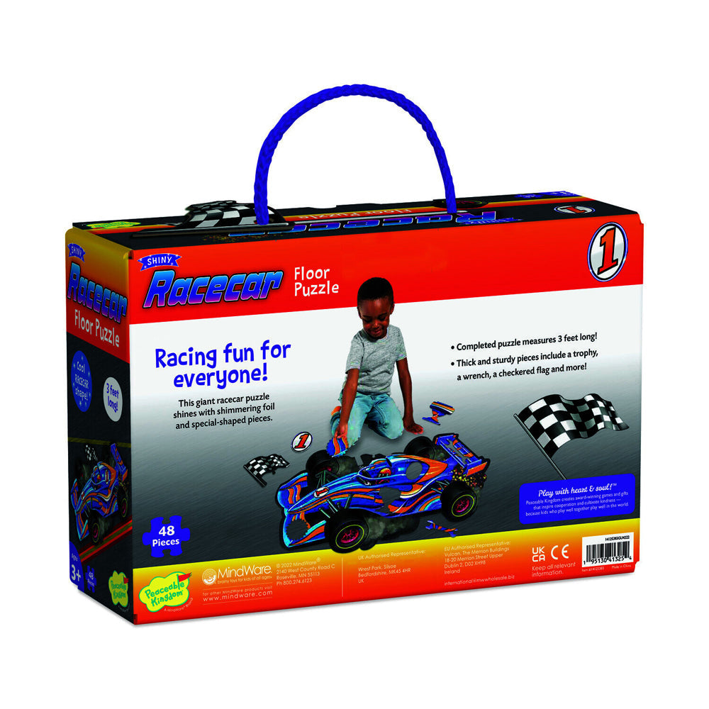 Peaceable Kingdom Shiny Race Car Kids/Children Fun Play Floor Puzzle Game 3y+ — image 2