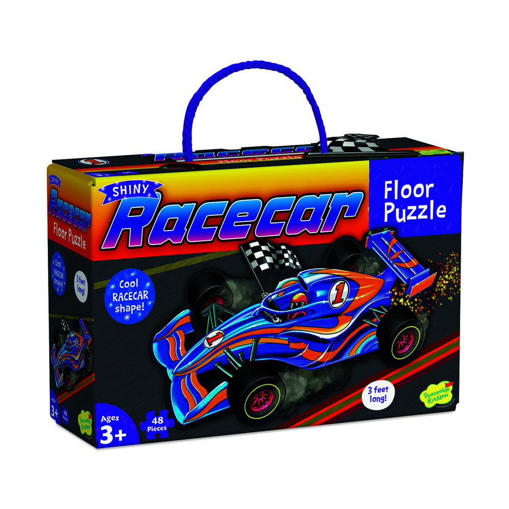 Peaceable Kingdom Shiny Race Car Kids/Children Fun Play Floor Puzzle Game 3y+