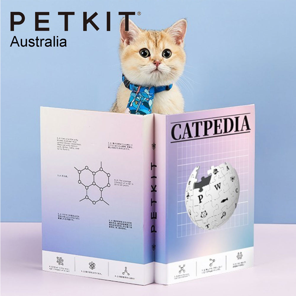 Petkit 30cm Catpedia Corrugated Paper Book Pets Cat Toy Scratcher w/Catnip Blue — image 3