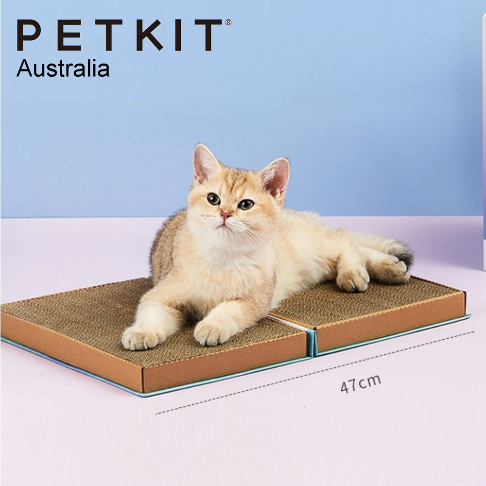 Petkit 30cm Catpedia Corrugated Paper Book Pets Cat Toy Scratcher w/Catnip Blue — image 7