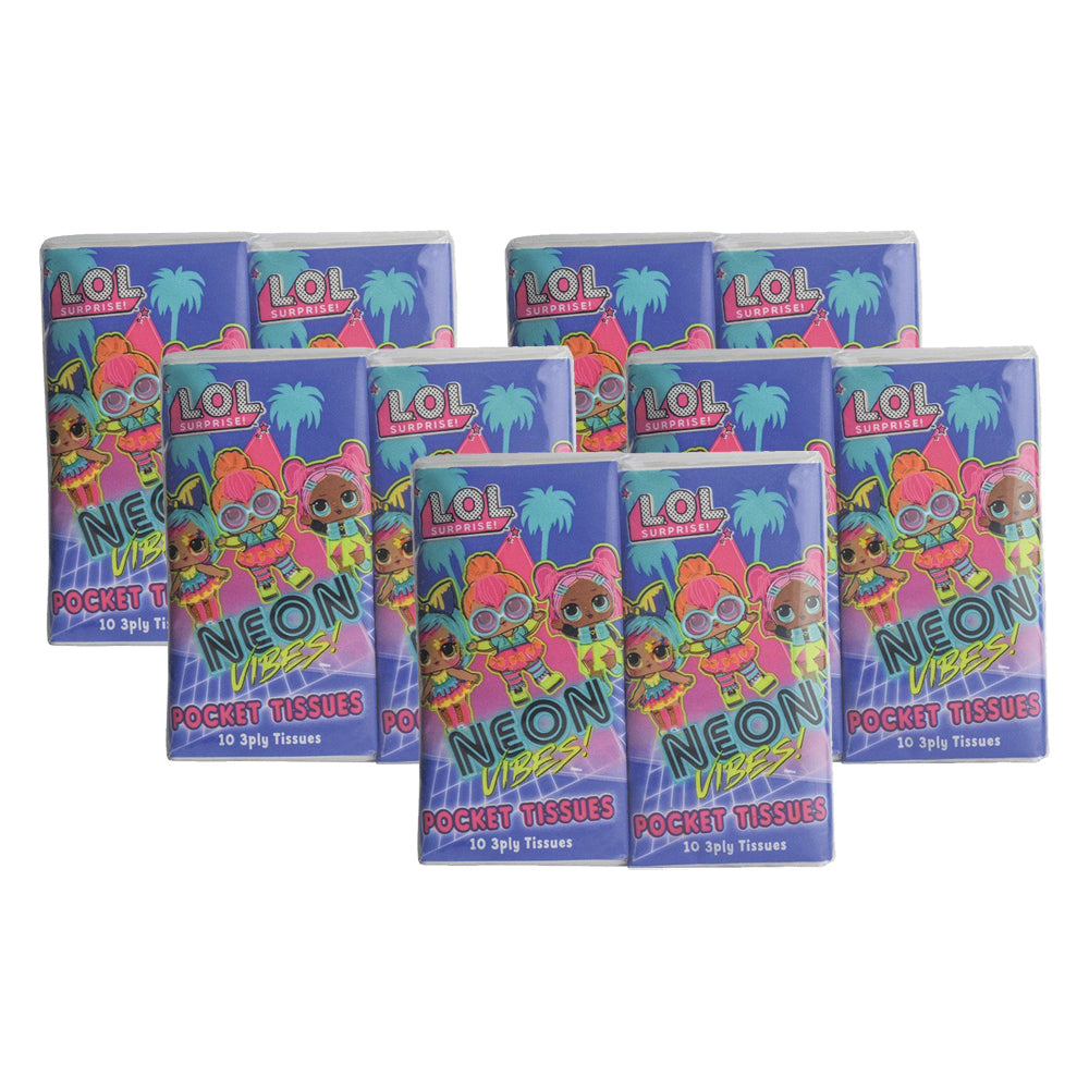 Lol Surprise! 20x10pc Pocket Travel Facial Tissues Portable Pack (5 Pack)