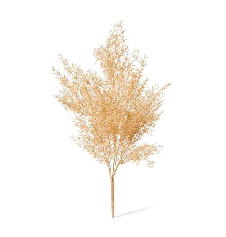 E Style 53cm Plastic Tea Leaf Bush Artificial Fake Faux Flower Plant Cream