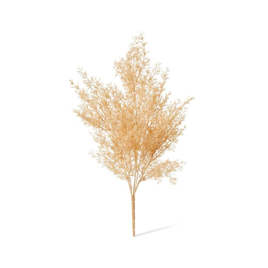E Style 53cm Plastic Tea Leaf Bush Artificial Faux Flower Plant Cream (2 Pack) — image 2