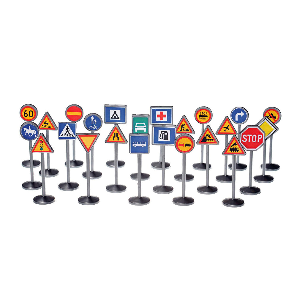 Plasto Road Traffic Signs Educational Learning Play Kids/Children Toy 1y+ (24 Pieces)