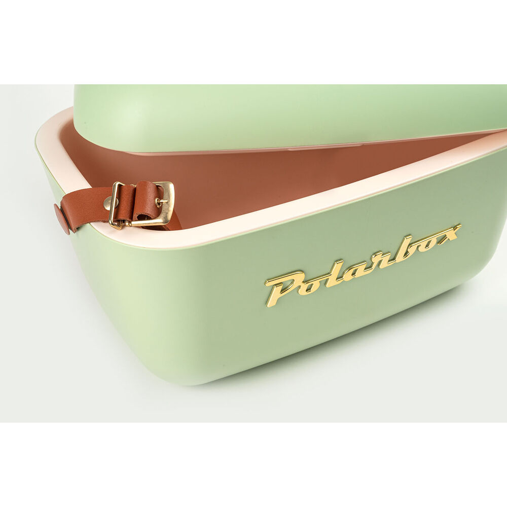 Polarbox Gold 12L Cooler Box Container w/ Adjustable Leather Strap Sage — image 2