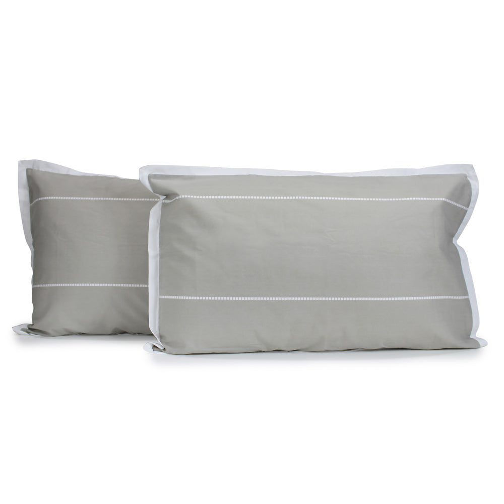 Jason Commercial Calista Printed Bedroom Easy Care Pillow Case 48x73cm Hazel (2 Pieces)