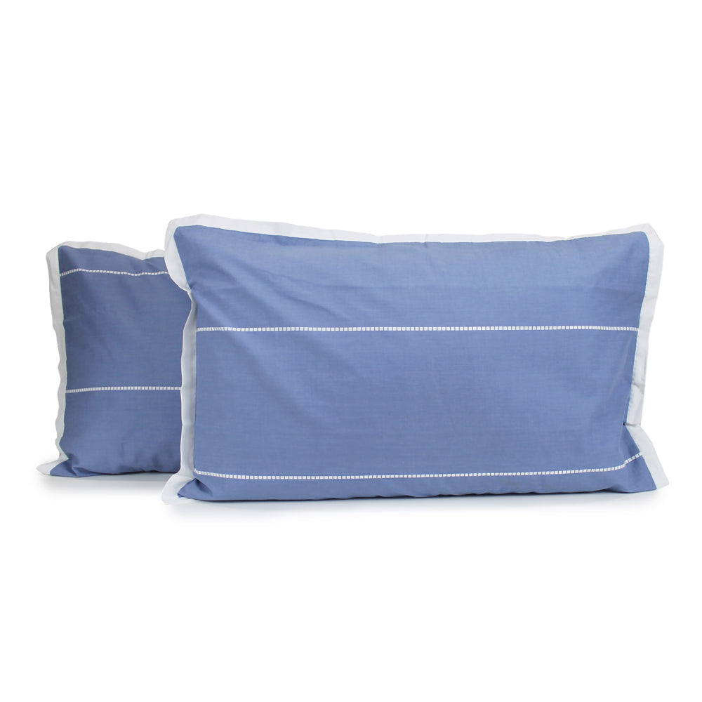 Jason Commercial Calista Bedroom Easy Care Pillow Case 48x73cm Indigo (2 Pieces)