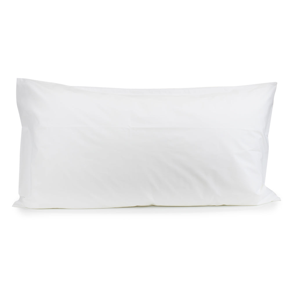 Jason Commercial Crisp Bedroom Easy Care Pillow Case King 50x90cm White 160GSM