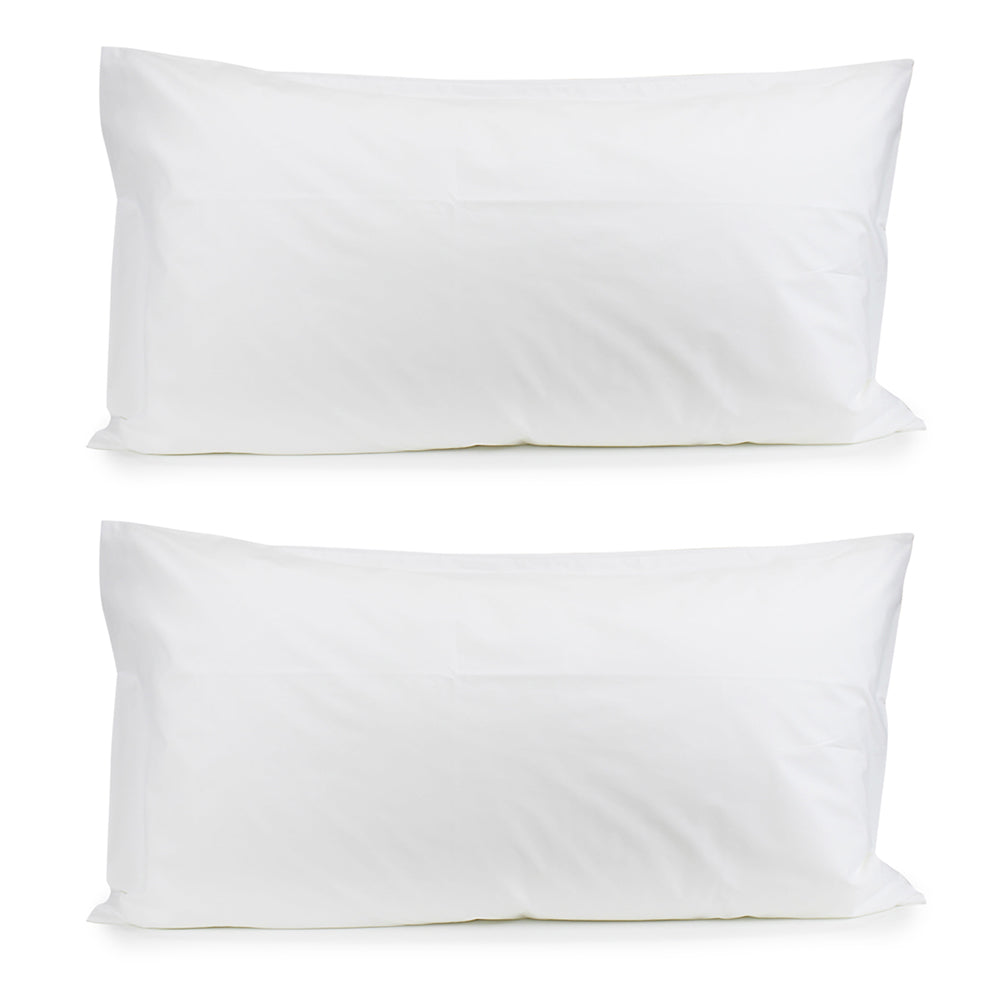 Jason Commercial Crisp Pillow Case King 50x90cm White (2 Pack)