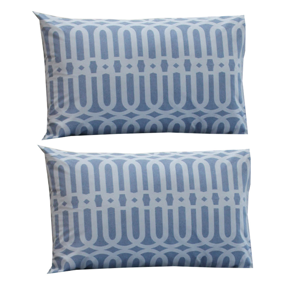 Jason Commercial Linx Bedroom Easy Care Pillow Case 48x73cm Denim Coloured (2 Pack)