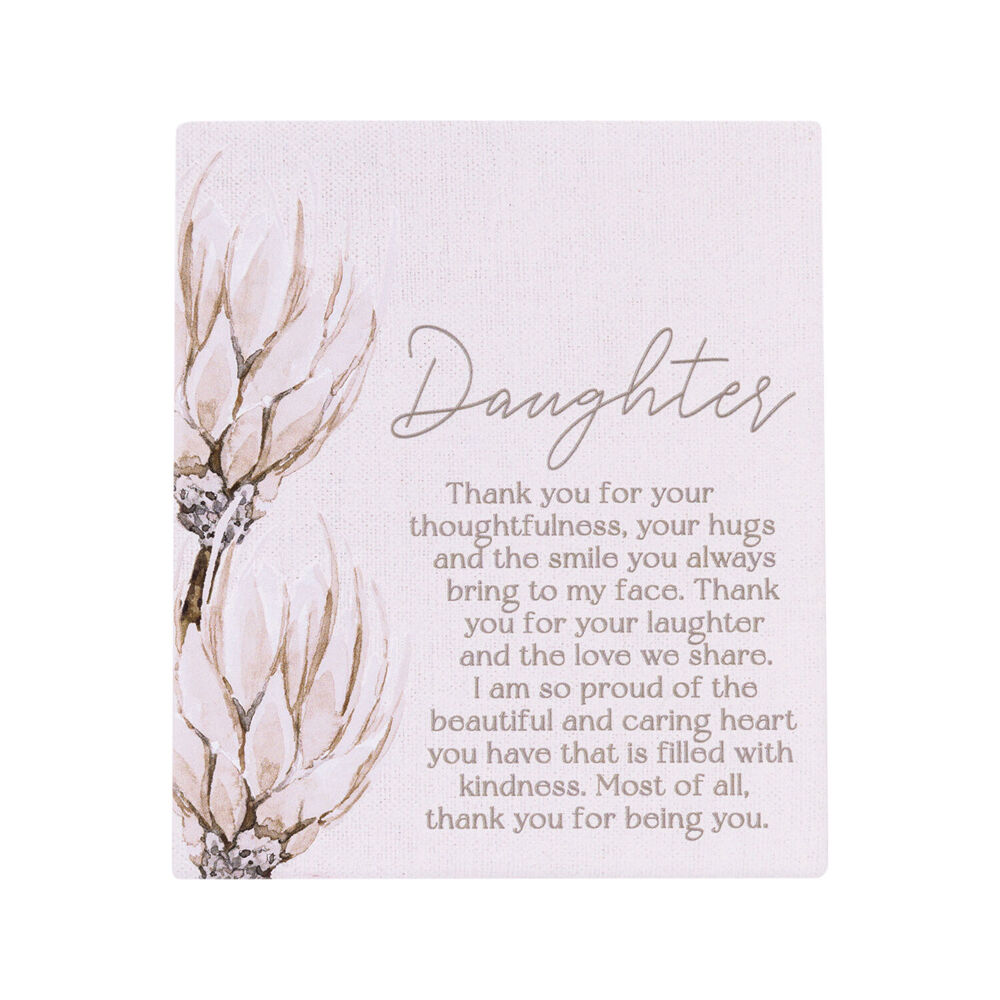 Splosh Palm Cove Ceramic Daughter Verse Plaque Home/Living Room Decor 12x14cm