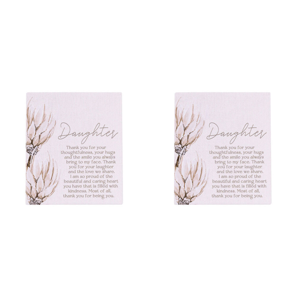 Splosh Palm Cove Ceramic Daughter Verse Plaque Home/Living Decor 12x14cm (2 Pack)