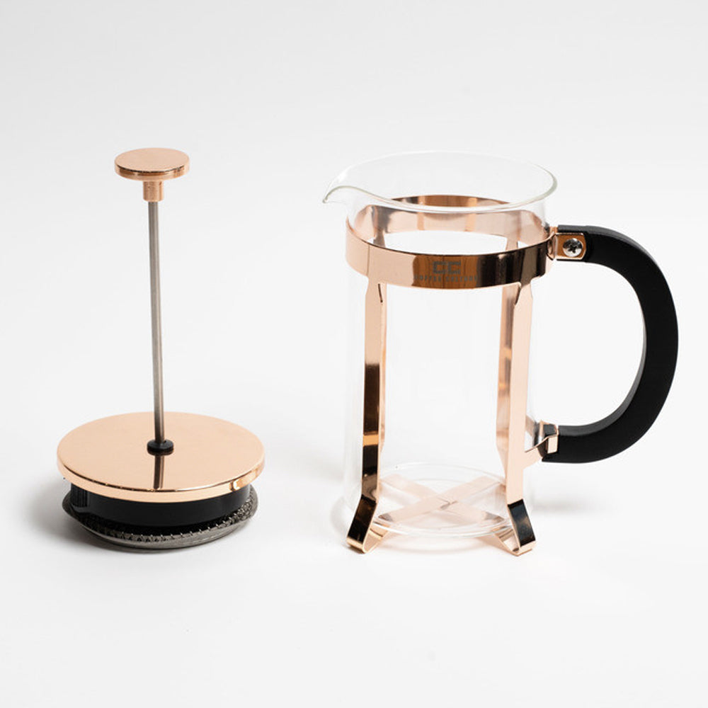 Coffee Culture 350ml/18cm French Press Glass Tea/Coffee Plunger/Maker Rose Gold — image 3